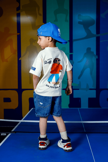 Ruff Rider Oversized Tee – Trendy Cotton T-Shirt for Kids