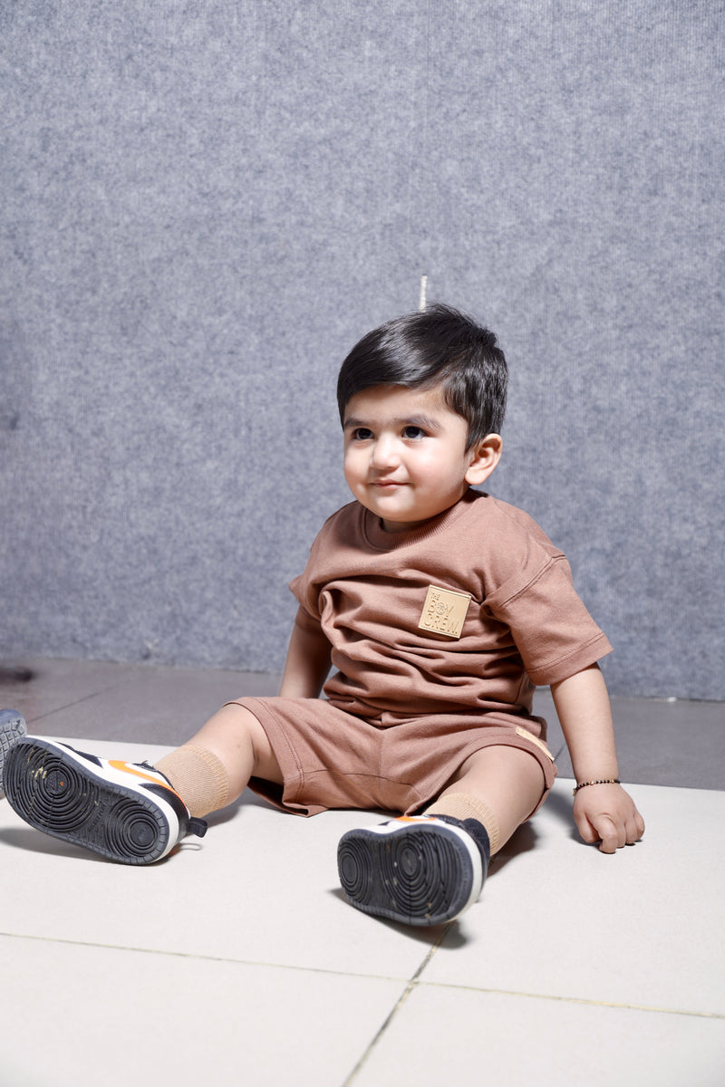 Dust Storm Co-ord Set – Stylish Cotton T-Shirt & Shorts for Kids