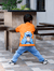 Cookie Chaos Orange Pop – Fun Printed Cotton T-Shirt for Kids