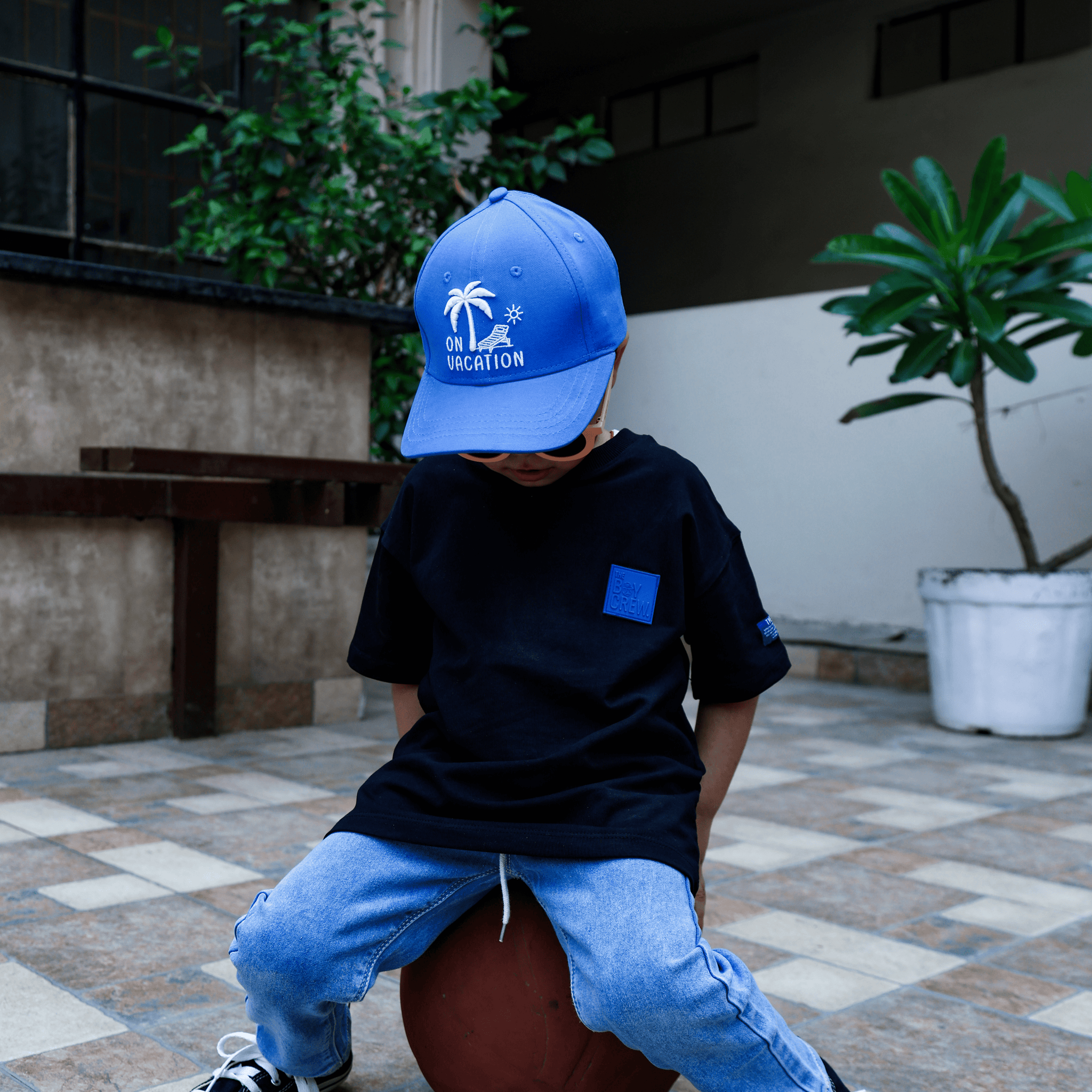 Off Duty Cap – Cool Kids Baseball Cap with Palm Tree Embroidery