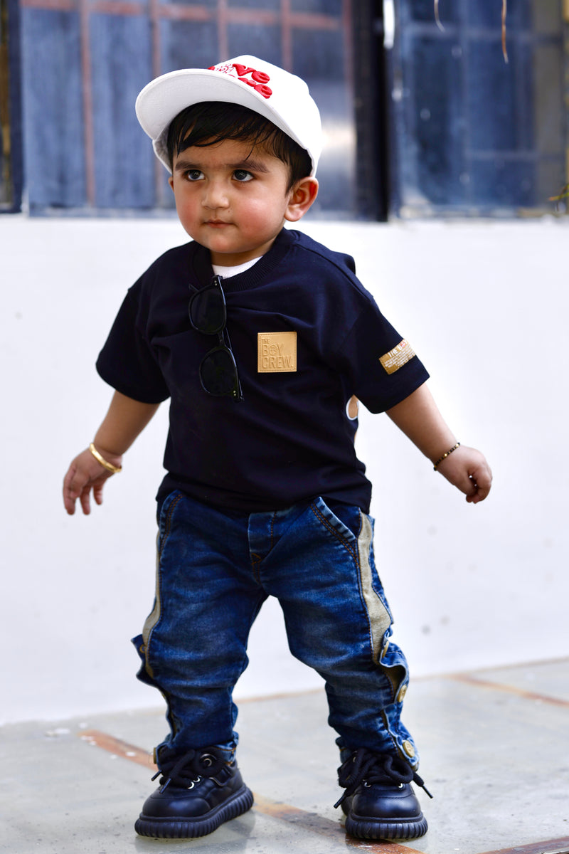 Cool Cartoon Print T-Shirt – Ride or Cry Tee for Kids