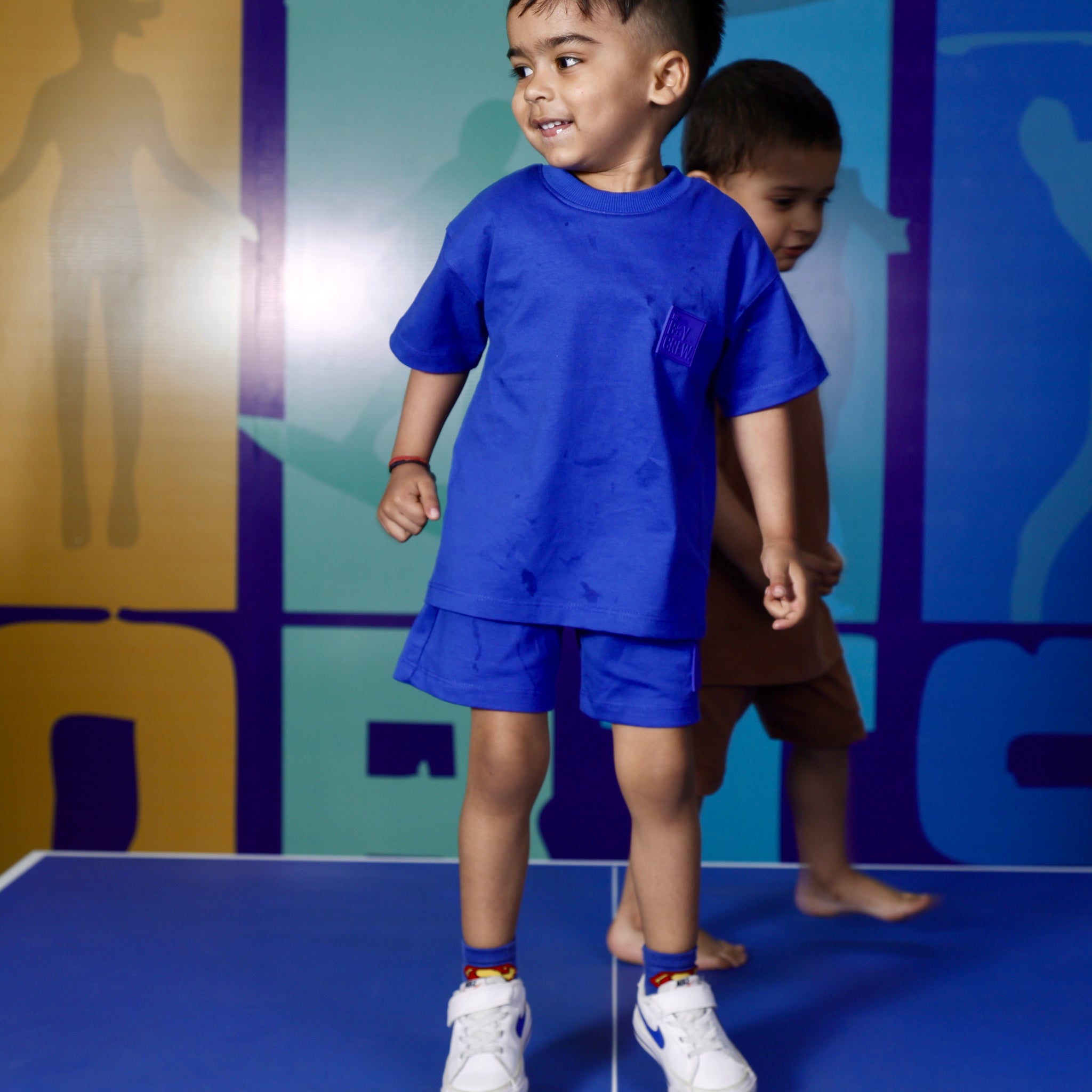 Bluewave Co-ord Set – Stylish Cotton T-Shirt & Shorts for Kids