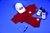 Ignite Co-ord Set – Stylish Red Cotton T-Shirt & Shorts for Kids